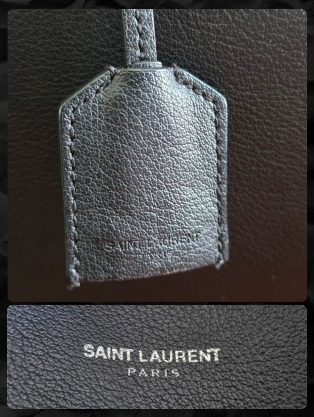 YSL Saint Laurent Paris Black Leather Fringe Tote Bag COA Detachable Pouch Large - Picture 5 of 16